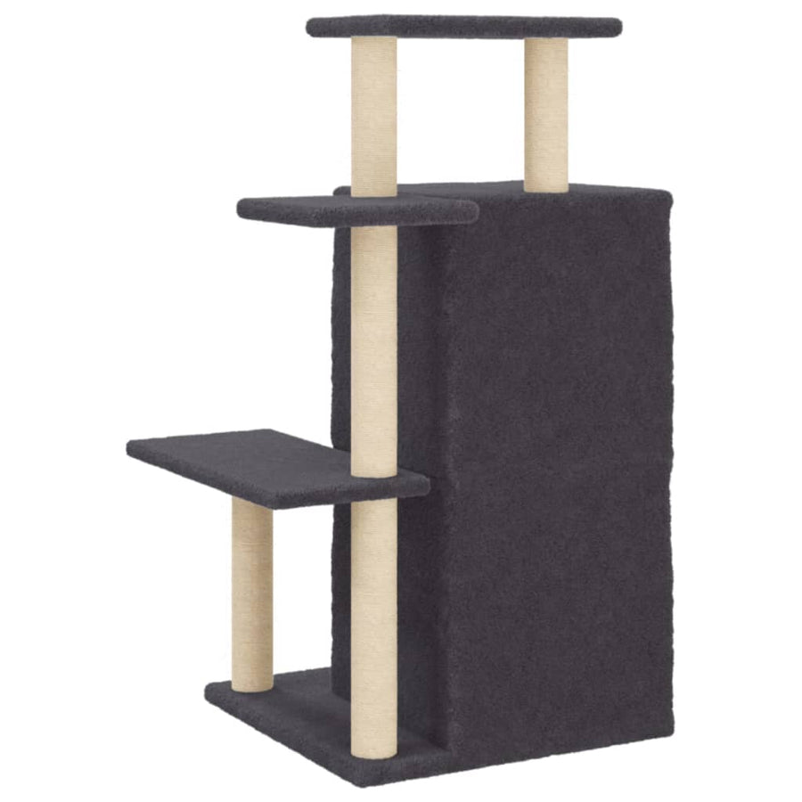 Kattenmeubel Met Sisal Krabpalen 97 Cm Donkergrijs