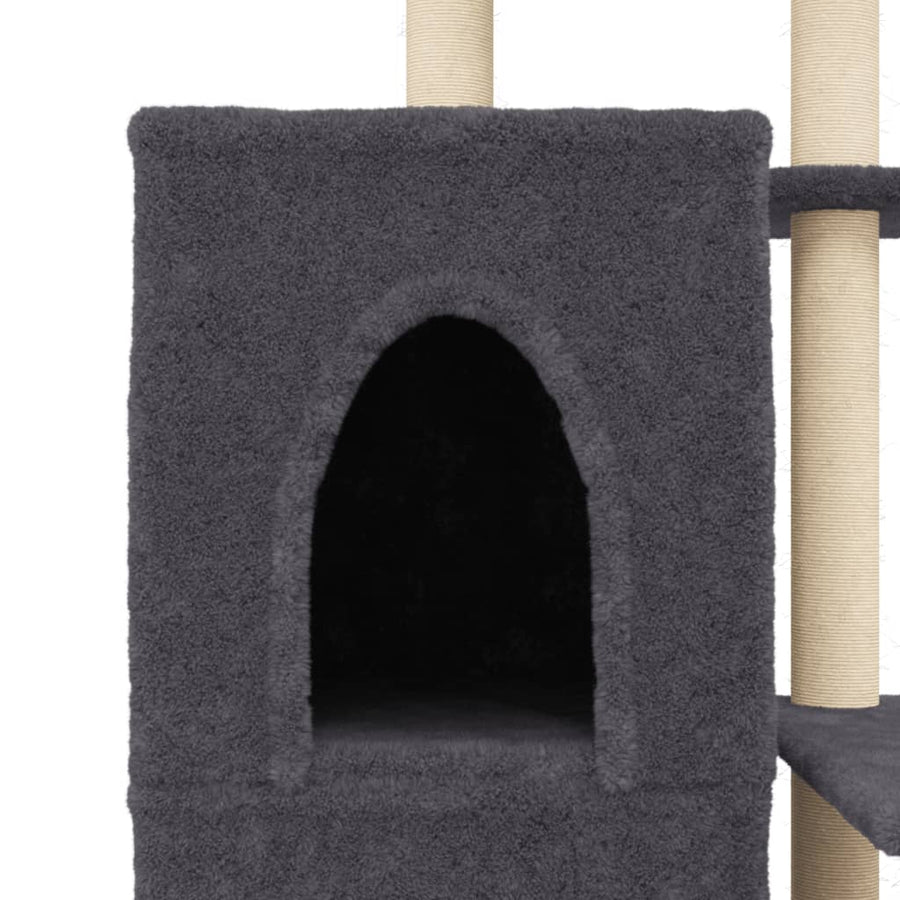 Kattenmeubel Met Sisal Krabpalen 97 Cm Donkergrijs