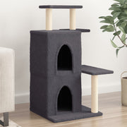 Cat tree with sisal scratching posts 97 cm dark grey