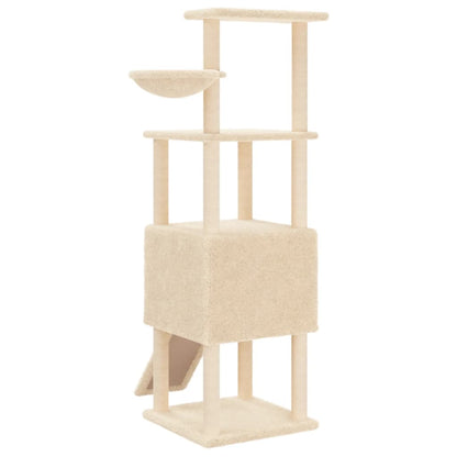 Kattenmeubel Met Sisal Krabpalen 153 Cm Kleurig Crème