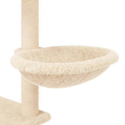Kattenmeubel Met Sisal Krabpalen 153 Cm Kleurig Crème