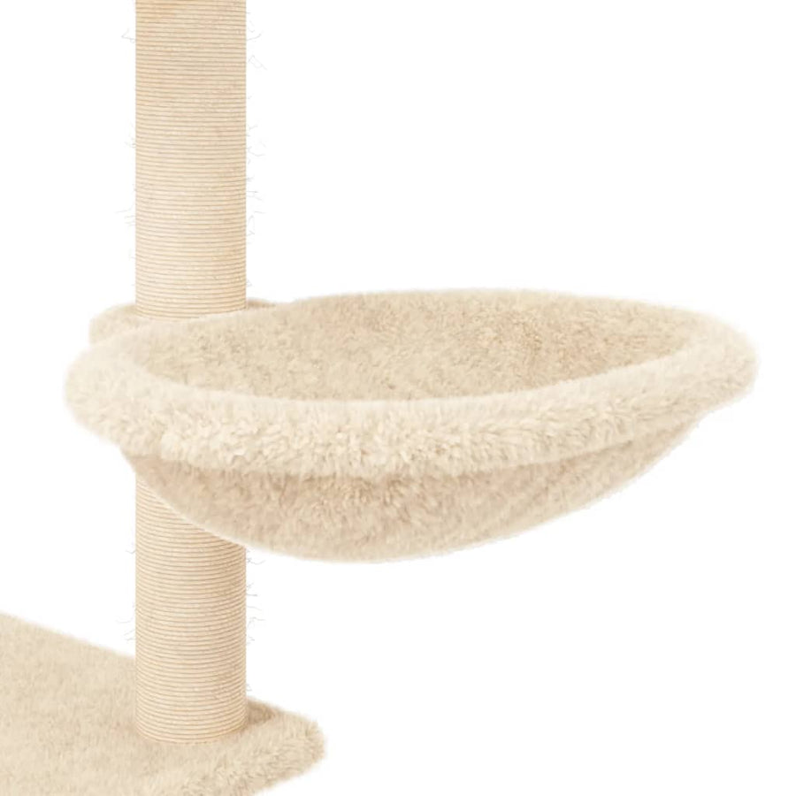 Kattenmeubel Met Sisal Krabpalen 153 Cm Kleurig Crème