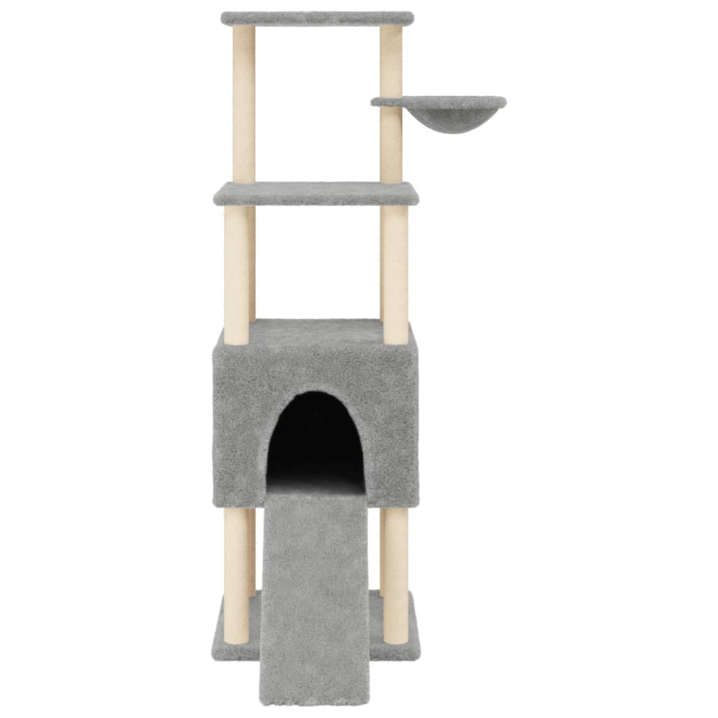 Kattenmeubel Met Sisal Krabpalen 153 Cm Lichtgrijs