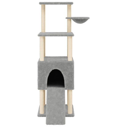 Kattenmeubel Met Sisal Krabpalen 153 Cm Lichtgrijs
