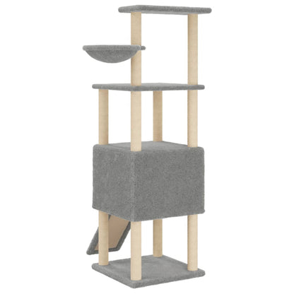 Kattenmeubel Met Sisal Krabpalen 153 Cm Lichtgrijs