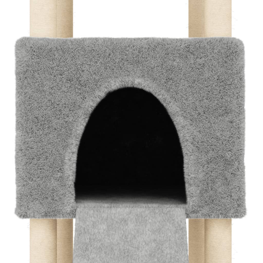 Kattenmeubel Met Sisal Krabpalen 153 Cm Lichtgrijs