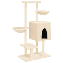 Kattenmeubel Met Sisal Krabpalen 117 Cm Kleurig Crème