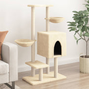 Kattenmeubel 117 cm crèmekleurig sisal