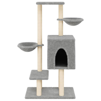 Kattenmeubel Met Sisal Krabpalen 117 Cm Lichtgrijs