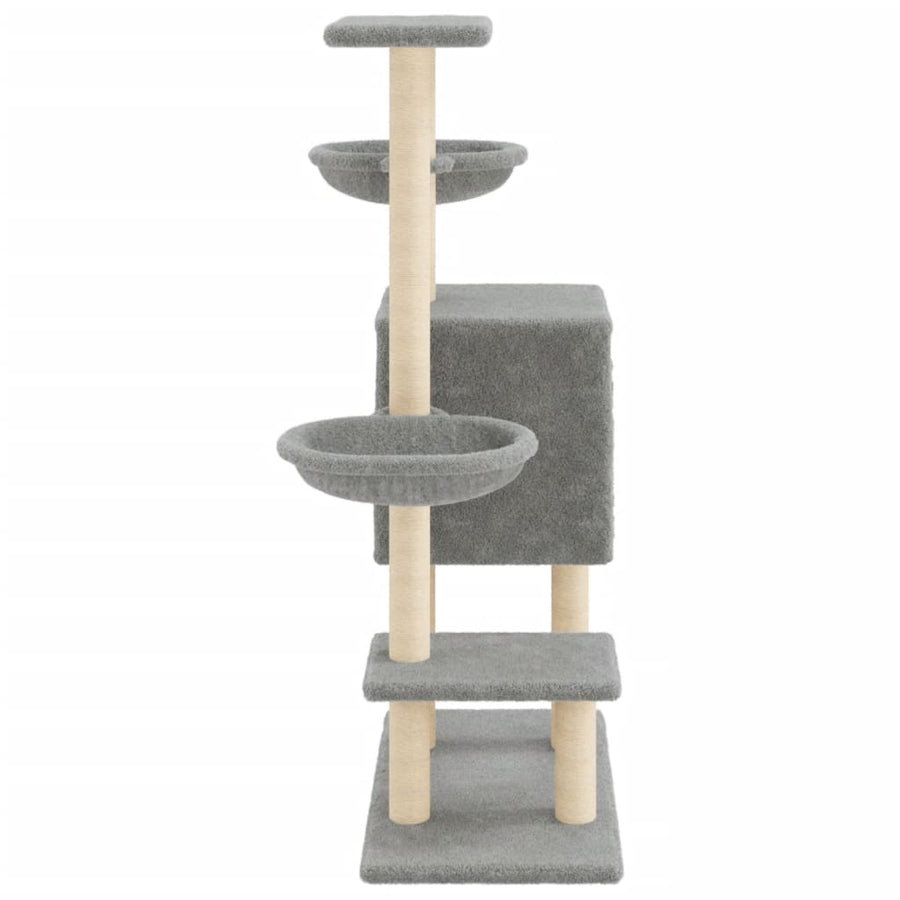 Kattenmeubel Met Sisal Krabpalen 117 Cm Lichtgrijs