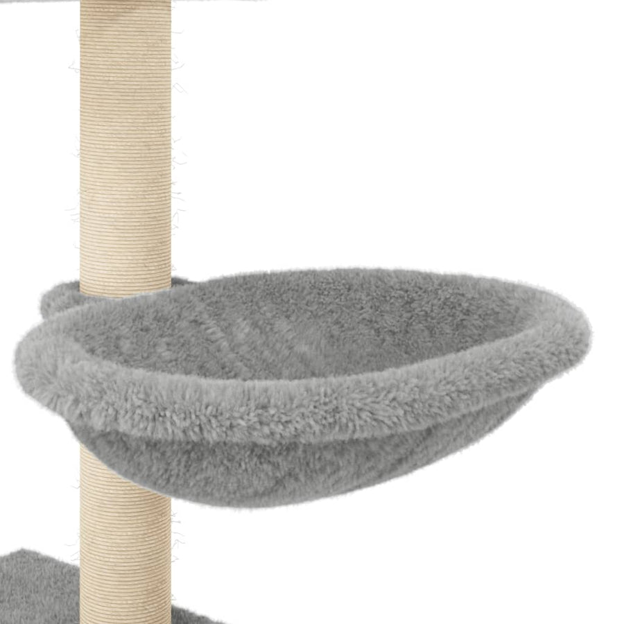 Kattenmeubel Met Sisal Krabpalen 117 Cm Lichtgrijs