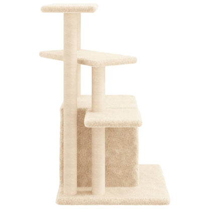 Kattenmeubel Met Sisal Krabpalen 83,5 Cm Kleurig Crème