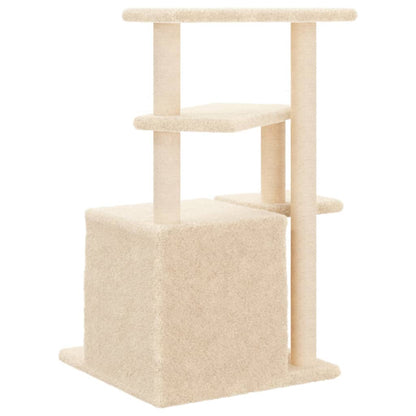 Kattenmeubel Met Sisal Krabpalen 83,5 Cm Kleurig Crème