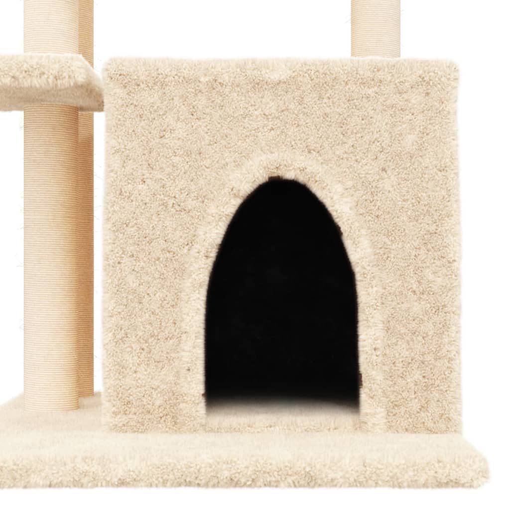 Kattenmeubel Met Sisal Krabpalen 83,5 Cm Kleurig Crème