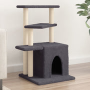 Kattenmeubel 83,5 cm donkergrijs sisal