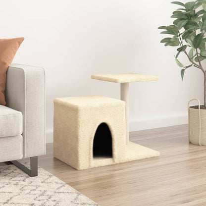 Kattenmeubel Met Sisal Krabpalen 50,5 Cm Kleurig Crème