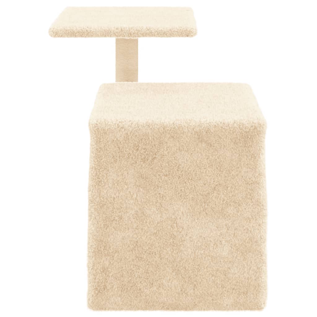 Kattenmeubel Met Sisal Krabpalen 50,5 Cm Kleurig Crème