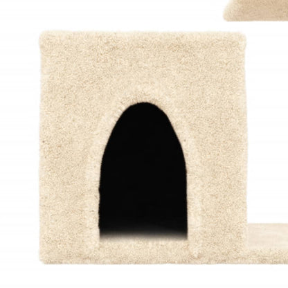 Kattenmeubel Met Sisal Krabpalen 50,5 Cm Kleurig Crème