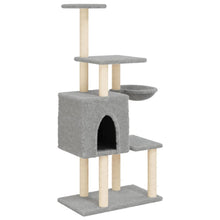 Kattenmeubel Met Sisal Krabpalen 131 Cm Lichtgrijs