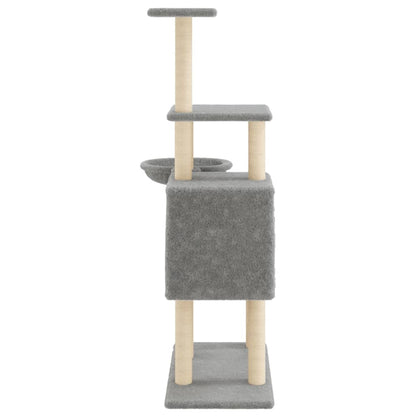 Kattenmeubel Met Sisal Krabpalen 131 Cm Lichtgrijs