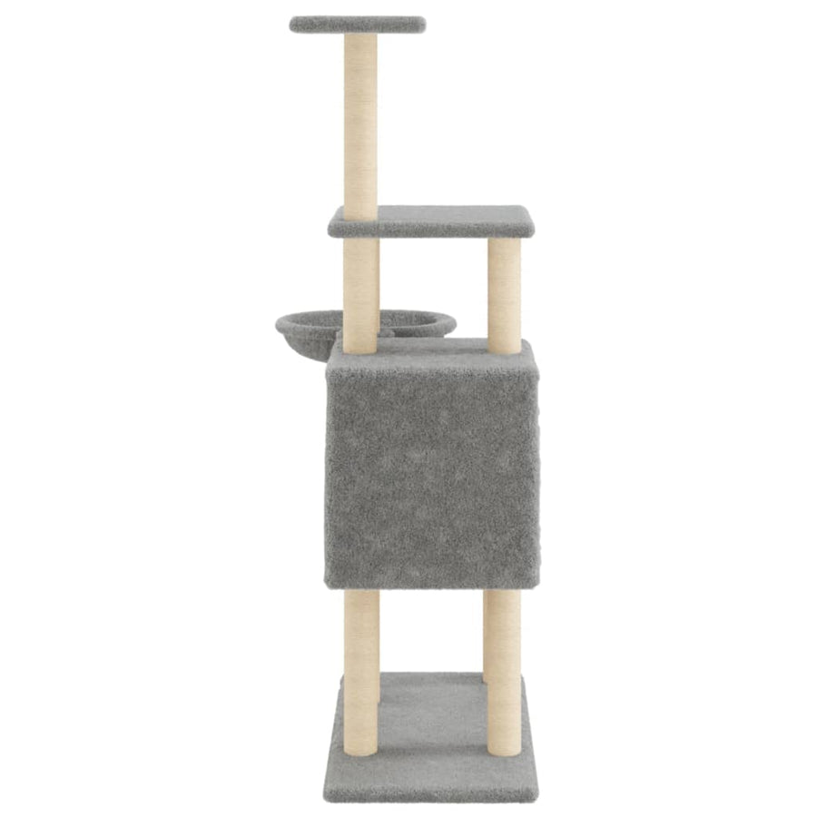 Kattenmeubel Met Sisal Krabpalen 131 Cm Lichtgrijs