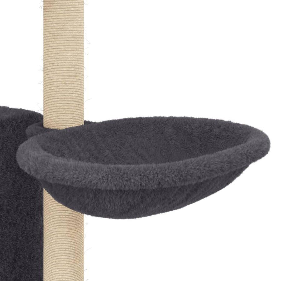 Kattenmeubel Met Sisal Krabpalen 131 Cm Donkergrijs
