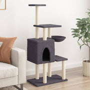 Kattenmeubel 131 cm donkergrijs