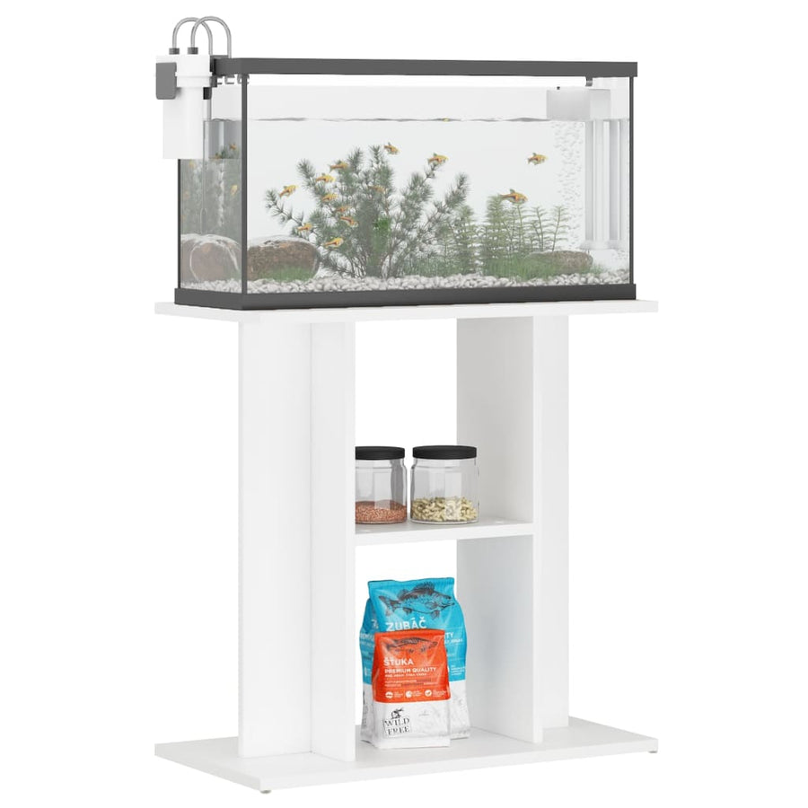 Aquariumstandaard Bewerkt Hout 60 x 30 x 60 cm Wit
