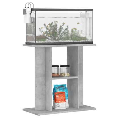 Aquariumstandaard Bewerkt Hout 60 x 30 x 60 cm Betongrijs