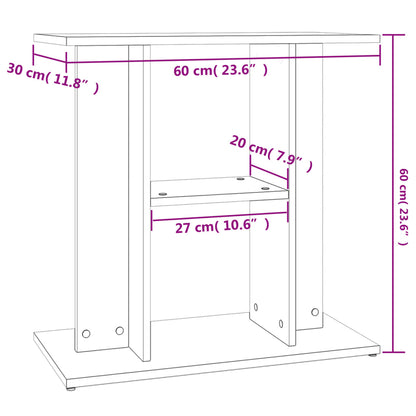 Aquariumstandaard Bewerkt Hout 60 x 30 x 60 cm Betongrijs