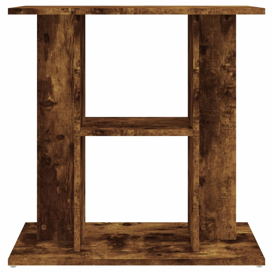 Aquariumstandaard Bewerkt Hout Kleurig 60 x 30 x 60 cm Gerookt eiken