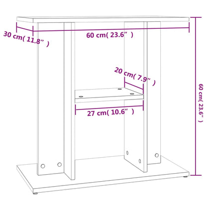 Aquariumstandaard Bewerkt Hout Kleurig 60 x 30 x 60 cm Gerookt eiken