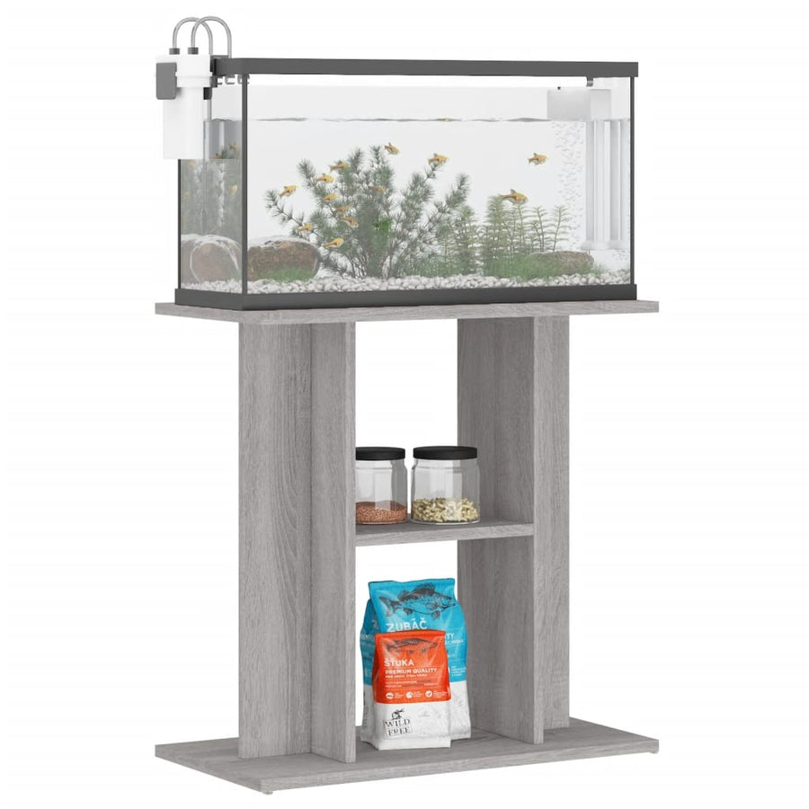 Aquariumstandaard Bewerkt Hout 60 x 30 x 60 cm Grijs sonoma