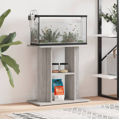 Aquariumstandaard Bewerkt Hout 60 x 30 x 60 cm Grijs sonoma