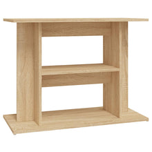 Aquariumstandaard Bewerkt Hout Kleurig 80 x 35 x 60 cm Sonoma eiken