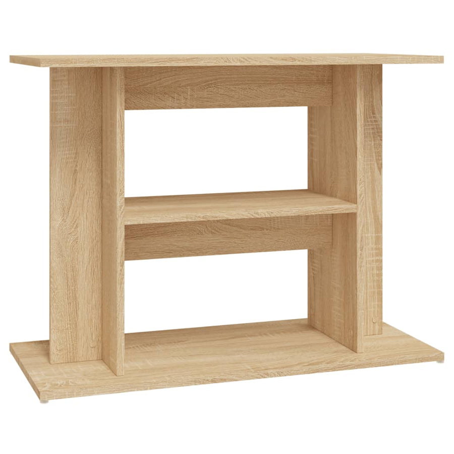 Aquariumstandaard Bewerkt Hout Kleurig 80 x 35 x 60 cm Sonoma eiken