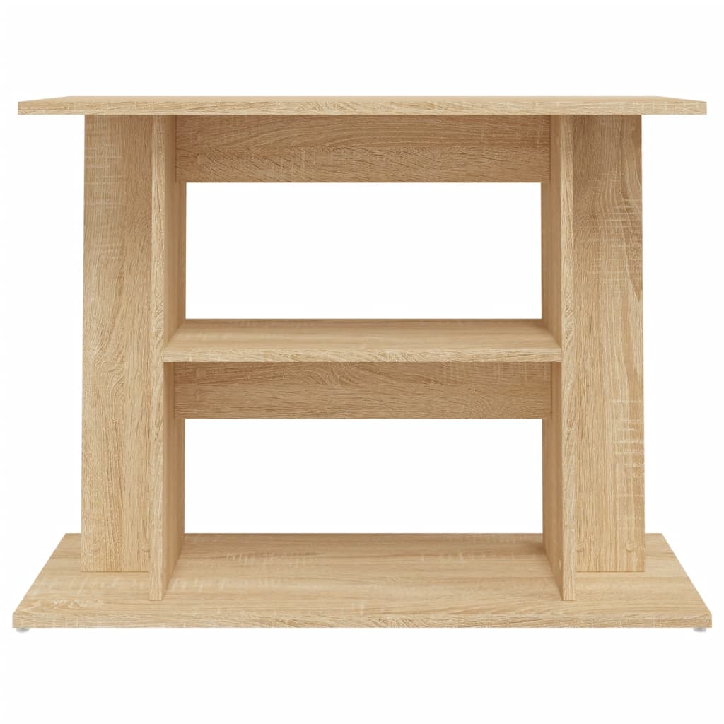 Aquariumstandaard Bewerkt Hout Kleurig 80 x 35 x 60 cm Sonoma eiken