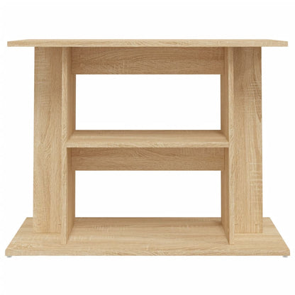 Aquariumstandaard Bewerkt Hout Kleurig 80 x 35 x 60 cm Sonoma eiken