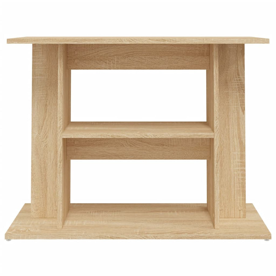 Aquariumstandaard Bewerkt Hout Kleurig 80 x 35 x 60 cm Sonoma eiken