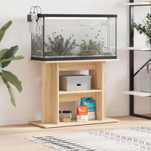 Aquariumstandaard Bewerkt Hout Kleurig 80 x 35 x 60 cm Sonoma eiken