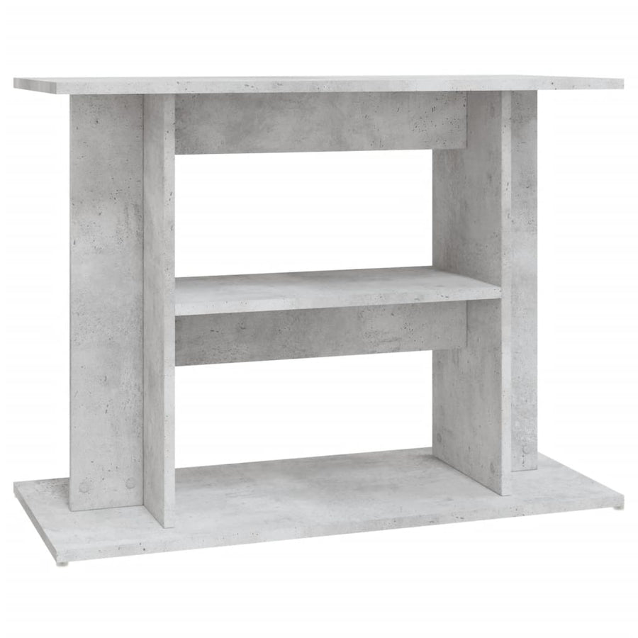 Aquariumstandaard Bewerkt Hout 80 x 35 x 60 cm Betongrijs