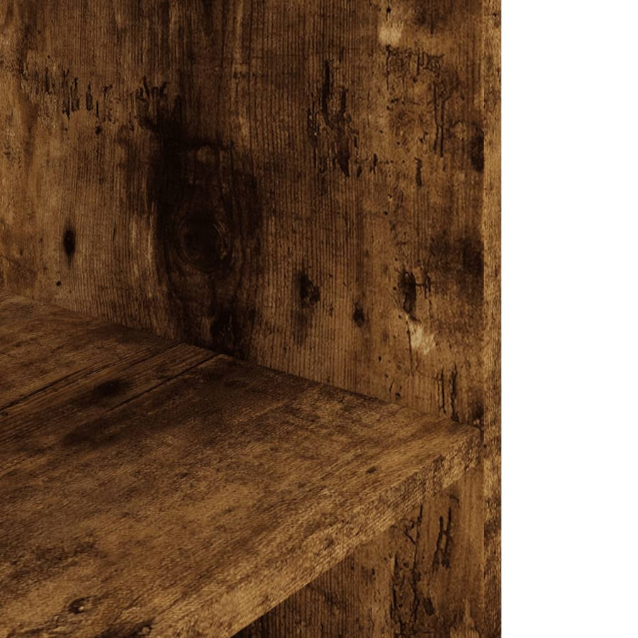Aquariumstandaard Bewerkt Hout Kleurig 80 x 35 x 60 cm Gerookt eiken