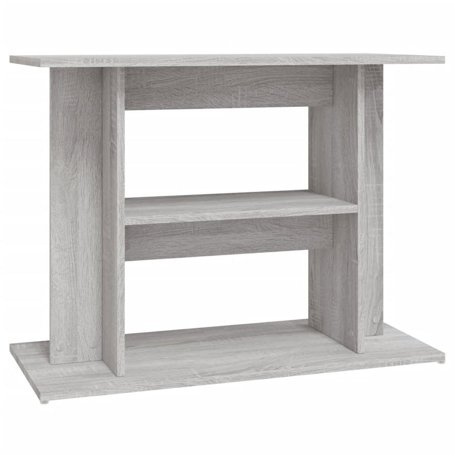 Aquariumstandaard Bewerkt Hout 80 x 35 x 60 cm Grijs sonoma