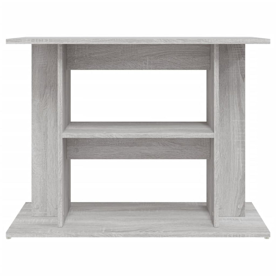 Aquariumstandaard Bewerkt Hout 80 x 35 x 60 cm Grijs sonoma