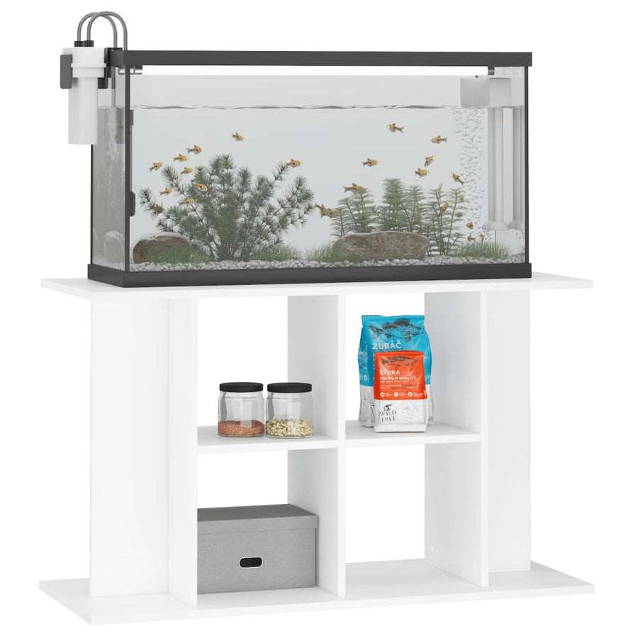 Aquariumstandaard Bewerkt Hout 100 x 40 x 60 cm Wit