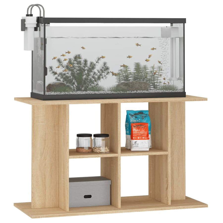 Aquariumstandaard Bewerkt Hout Kleurig 100 x 40 x 60 cm Sonoma eiken
