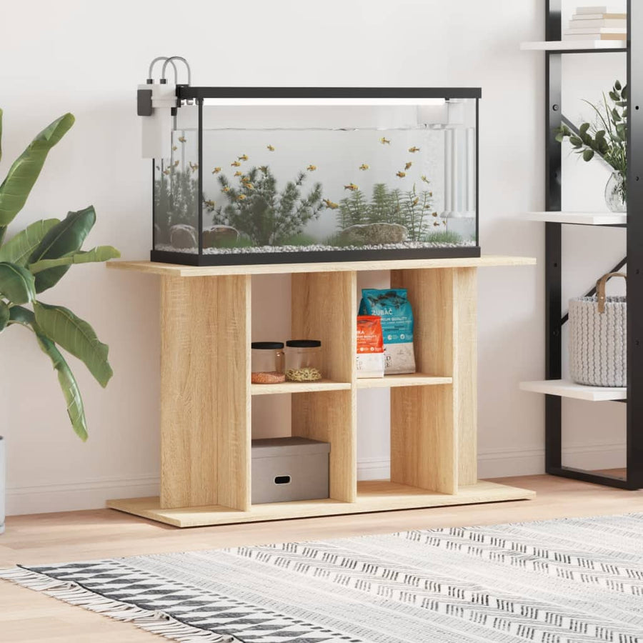 Aquariumstandaard Bewerkt Hout Kleurig 100 x 40 x 60 cm Sonoma eiken