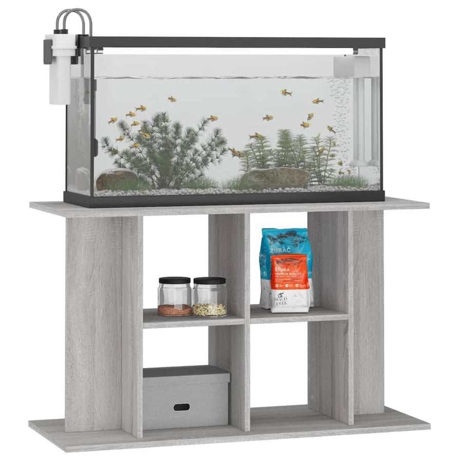 Aquariumstandaard Bewerkt Hout 100 x 40 x 60 cm Grijs sonoma
