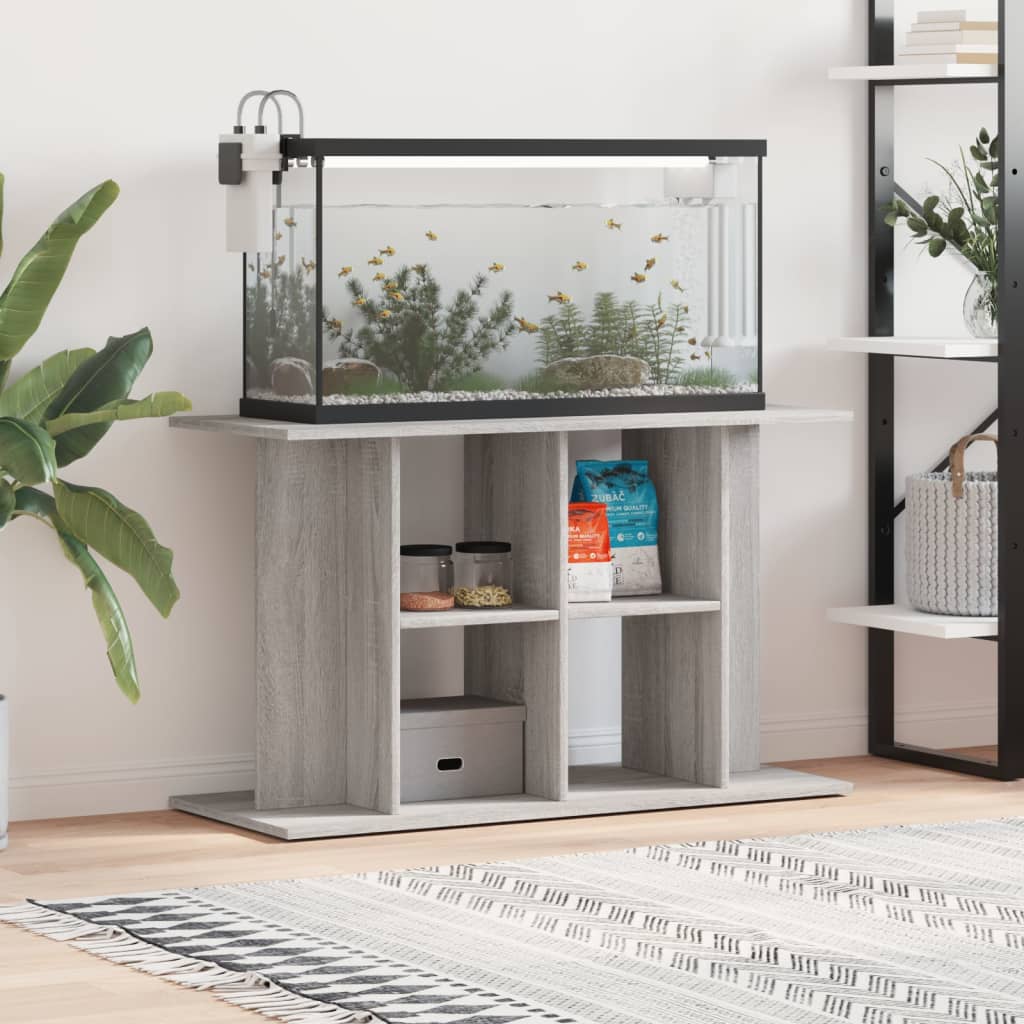 Aquariumstandaard Bewerkt Hout 100 x 40 x 60 cm Grijs sonoma