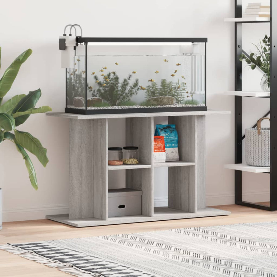 Aquariumstandaard Bewerkt Hout 100 x 40 x 60 cm Grijs sonoma